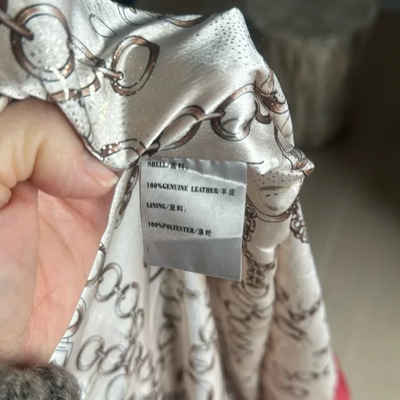 Vintage GENUINE Soft Coral Red Leather SCHAFSTALL Germany Parka Coat size 38 - Picture 9 of 16